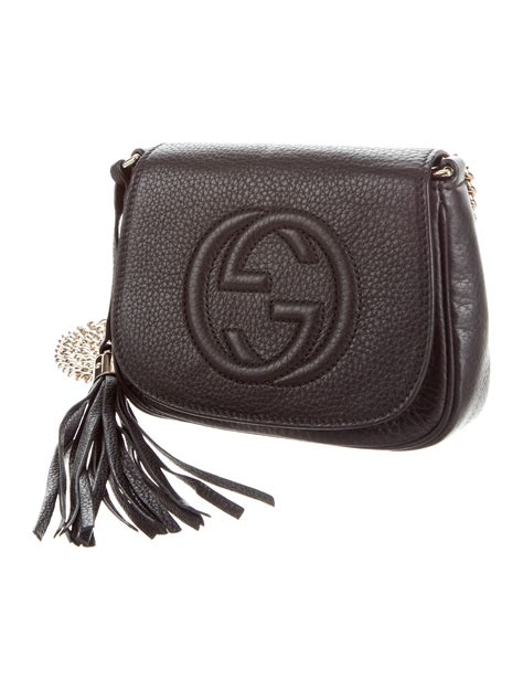 gucci disco soho gg black chain cross body handbag|Gucci soho crossbody on sale.